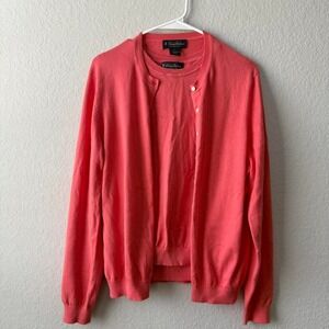 Brooks Brothers Pink cardigan sweater set